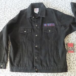 RARE The Beatles winterland Vintage 90s Rock Embassy Jean Jacket Size L